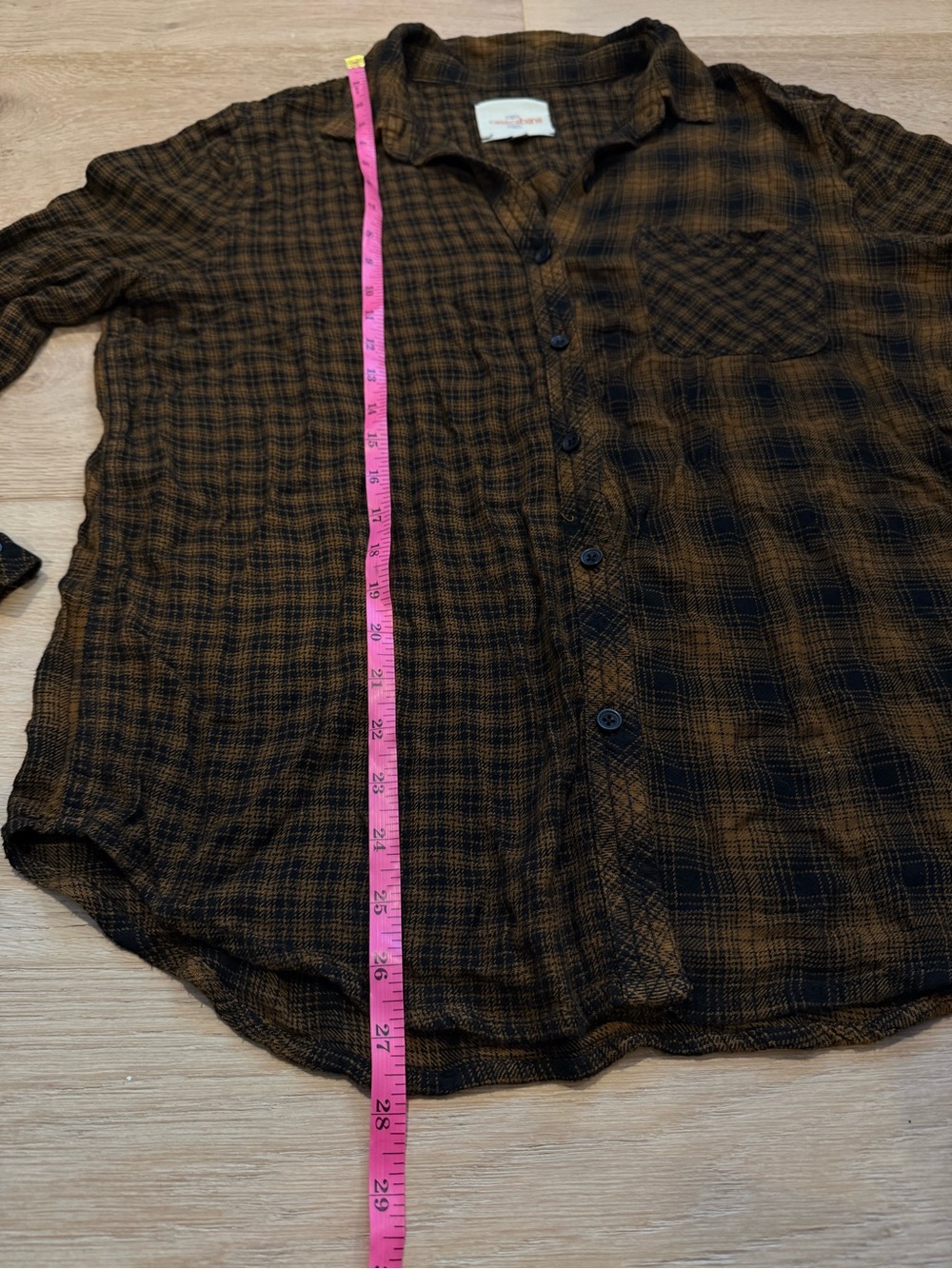 Casa Cabana Rayon Plaid Flannel Size Large - Picture 4 of 7